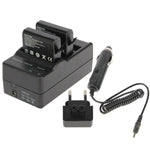 AHDBT-401 Digital Camera Double Battery Charger + Car Charger + Adapter for GoPro HERO4, GP280-B