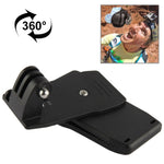 360 Degree Rotation Backpack Rec-Mounts Clip Clamp Mount for GoPro, Insta360, DJI and Other Action Cameras, Rec-Mounts Clip (Black)