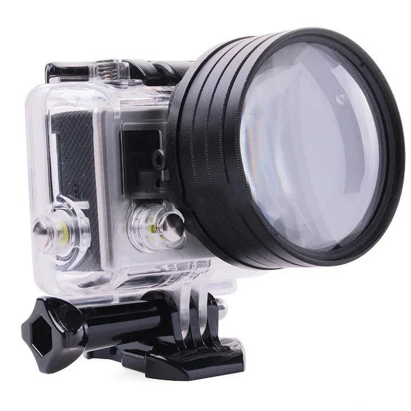 6 in 1 58mm Close-Up Lens Filter Macro Lens Filter + Filter Adapter Ring for GoPro HERO3, 6 in 1 58mm