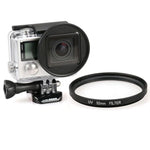 فلتر عدسة UV دائري بحجم 52 مم لكاميرا GoPro HERO4 / 3+، فلتر UV