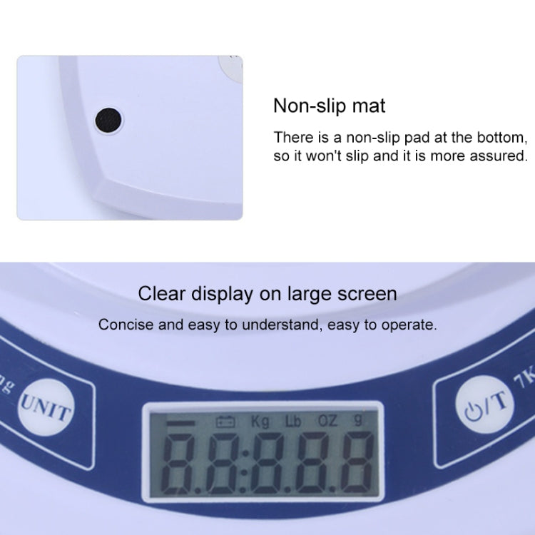 Electronic Kitchen Scale (1g~7kg), 7kg x 1g
