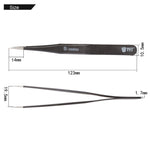 BEST BST-200ESD 202 Stainless Steel Anti-static Tip Tweezers, BST-200ESD