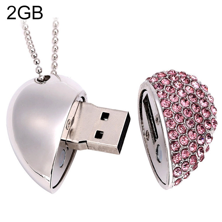 ذاكرة فلاش USB بشكل قلب مرصع بالألماس، هدية خاصة ليوم عيد الحب، 2 جيجابايت، 4 جيجابايت، 8 جيجابايت، 16 جيجابايت