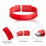 قرص فلاش USB 2.0 بسوار سيليكون 16GB، 16GB (أخضر)