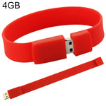 قرص فلاش USB 2.0 بسوار سيليكون 4GB، 4GB