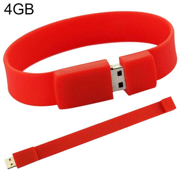 قرص فلاش USB 2.0 بسوار سيليكون 4GB، 4GB