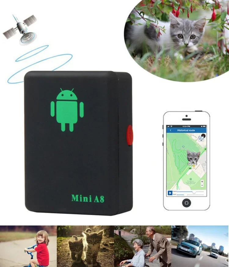 جهاز تعقب TRACKER Mini A8 بتقنية الوقت الحقيقي بأربعة نطاقات عالمي GSM/GPRS لتعقب الأشخاص