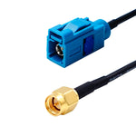 Fakra Z Female to SMA Male Connector Adapter Cable / Connector Antenna, Fakra Z Female to SMA