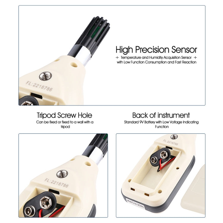 BENETECH GM1362 1.45 Inch Screen Digital Humidity & Temperature Meter, GM1362