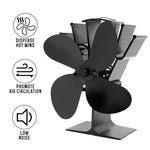 YL603 Eco-friendly Aluminum Alloy Heat Powered Stove Fan with 4 Blades for Wood / Gas / Pellet Stoves