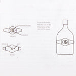 Celsius Degree Digital LCD Display Wine Bottle Thermometer, Suitable Bottle Diameter: 65-80mm (Black + Silver), TL802-TT