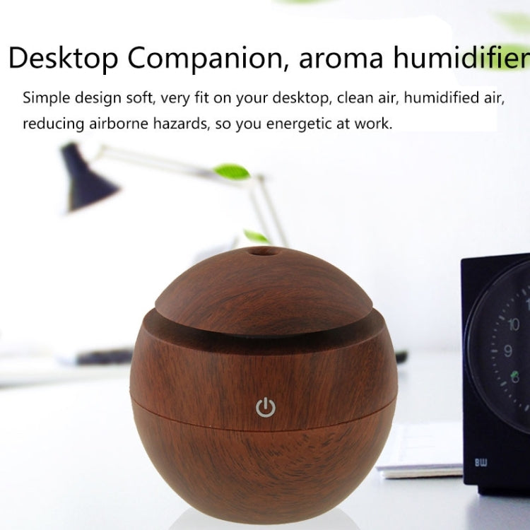 LM-X1 USB Rechargeable Wood Texture 3W Ultrasonic Aroma Air Humidifier, LM-X1