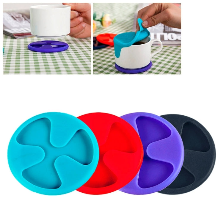 Anti-slip Silicone Red Wine & Tea & Coffee Cup Mat / Cup Lid, Random Color Delivery