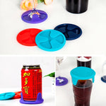 Anti-slip Silicone Red Wine & Tea & Coffee Cup Mat / Cup Lid, Random Color Delivery