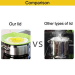 New Spill-Proof, Anti-Flutter and Heat-Resistant Silicone Pot Cover (Ramdom Color Delivery)