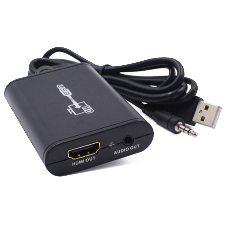 محول USB 2.0 إلى HDMI فيديو عالي الدقة لتلفاز HDTV، يدعم Full HD 1080P، USB 2.0