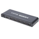 مفتاح HDMI بخمسة منافذ بدقة Full HD 1080P مع جهاز تحكم عن بعد ومؤشر LED، مع مؤشر LED