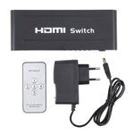 مفتاح HDMI بخمسة منافذ بدقة Full HD 1080P مع جهاز تحكم عن بعد ومؤشر LED، مع مؤشر LED