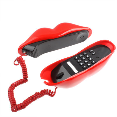 Sexy Red Hot lips Shape Wire Corded Telephone, Sexy Red Hot lips Telephone