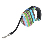 Easy Operation Retractable Flexible Dog Leash, 5m Color Strip Style