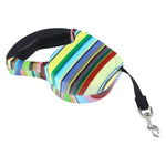Easy Operation Retractable Flexible Dog Leash, 5m Color Strip Style