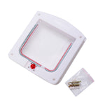 Cat / Small-scale Dog Friendly Transparent Flap, Universal 4 Way Locking, White