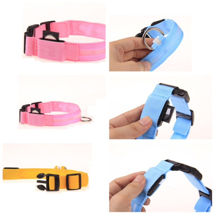 Verstellbares LED-Blinkhalsband für Hunde mit 3 Leuchtmodi, Größen: S, S, M, L, XL