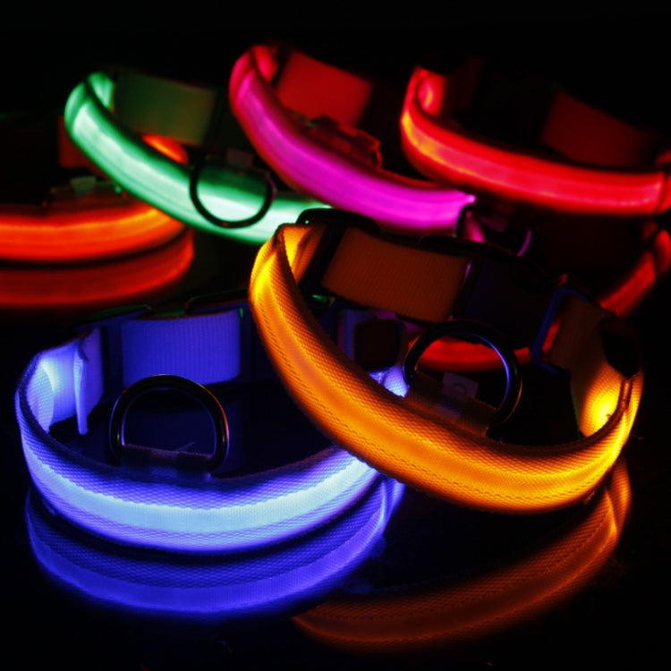 Verstellbares LED-Blinkhalsband für Hunde mit 3 Leuchtmodi, Größen: S, S, M, L, XL