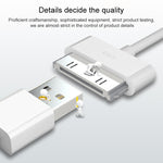 كابل مزامنة بيانات بطول 2م مع 30 دبوس لأجهزة iPhone 4 و 4S، iPhone 3GS / 3G، iPad 3 / iPad 2 / iPad