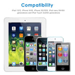 كابل USB مزدوج الجوانب بطول 2م لمزامنة البيانات والشحن لأجهزة iPhone 4 و 4S / iPhone 3GS / 3G / iPad 3 / iPad 2 / iPad / iPod Touch، 2م