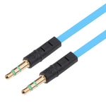Noodle Style 3.5mm Jack Earphone Cable for iPhone 5 / iPhone 4 & 4S / 3GS / 3G / iPad 4 / iPad mini / mini 2 Retina / New iPad / iPad 2 / iTouch / MP3, Length: 1m