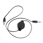 3.5mm Retractable Aux Audio Cable, Compatible with Phones, Tablets, Headphones, MP3 Player, Car/Home Stereo & More, Length: 11cm to 80cm