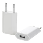 محول شاحن USB 5V / 1A بقابس مأخذ التيار الأوروبي لأجهزة iPhone وGalaxy وHuawei وXiaomi وLG وHTC وغيرها من الهواتف الذكية والأجهزة القابلة لإعادة الشحن