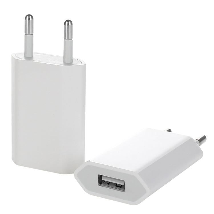 محول شاحن USB 5V / 1A بقابس مأخذ التيار الأوروبي لأجهزة iPhone وGalaxy وHuawei وXiaomi وLG وHTC وغيرها من الهواتف الذكية والأجهزة القابلة لإعادة الشحن