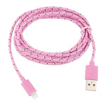كابل شحن ونقل بيانات USB بنمط شبكة نايلون بطول 3 أمتار لأجهزة iPhone و iPad