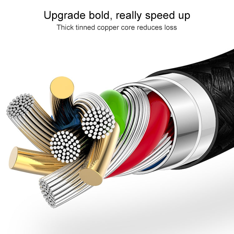 كابل شحن ونقل بيانات USB بنمط شبكة نايلون بطول 3 أمتار لأجهزة iPhone و iPad