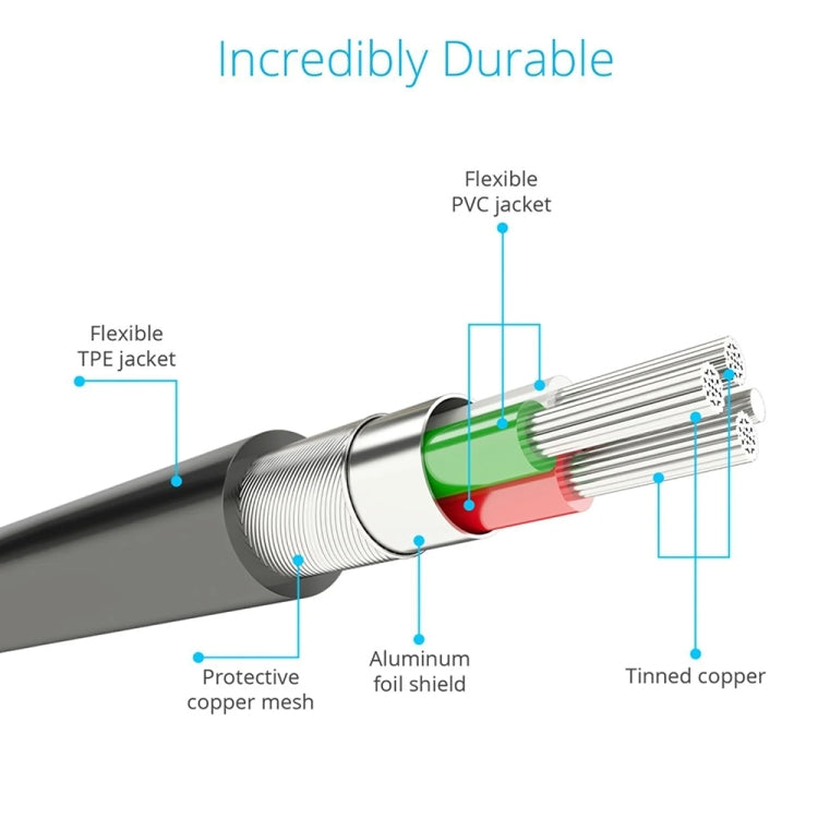 كابل شحن ومزامنة بيانات بطول 1 متر MFI 2 في 1 بمنفذ 8 بن + Micro USB 2.0 ذكر إلى USB