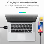 كابل بيانات / شاحن 8 دبابيس إلى USB برأس معدني بنمط شبكي، طول الكابل: 1م