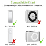كابل مزامنة بيانات وشحن من USB إلى جاك 3.5 مم لجهاز iPod Shuffle الجيل الأول / الثاني / الثالث، الطول: 15.5 سم