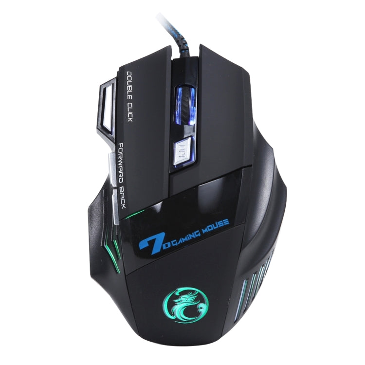 7 Buttons with Scroll Wheel 5000 DPI LED Wired Optical Gaming Mouse for Computer PC Laptop, X7 7 Buttons (Black)