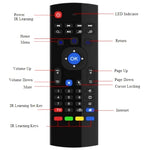 MX3 Air Mouse Wireless 2.4G Remote Control Keyboard with Browser Shortcuts for Android TV Box / Mini PC, Air Mouse