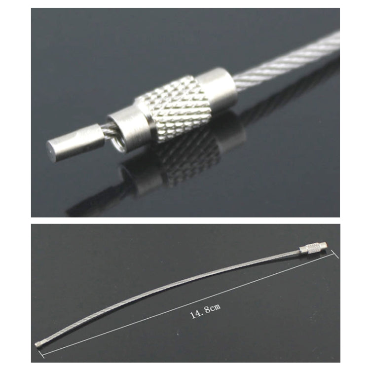 Outdoor Camping Multifunctional Steel Wire Rope Ring / Stainless Steel Wire Key Chain, Key Chain