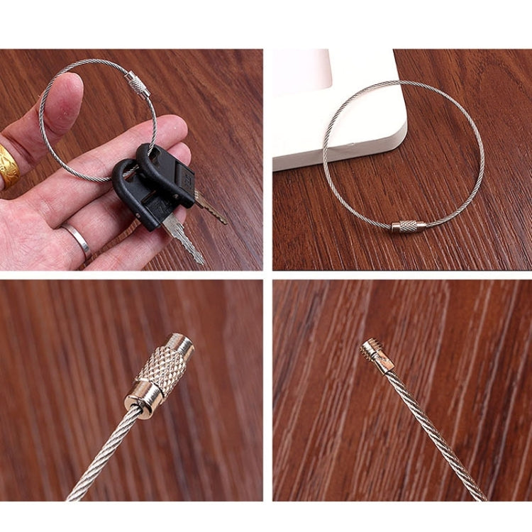 Outdoor Camping Multifunctional Steel Wire Rope Ring / Stainless Steel Wire Key Chain, Key Chain