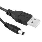 كابل طاقة USB ذكر إلى DC 5.5 × 2.1 مم، الطول: 1 م، USB ذكر (الطول: 1 م)