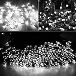 ضوء RGB مكون من 100 LED مع وحدة تحكم، تأثير وميض / تلاشي / مطاردة، أبيض دافئ قابس الاتحاد الأوروبي، ضوء أبيض قابس الاتحاد الأوروبي، ضوء ملون 220 فولت قابس الاتحاد الأوروبي