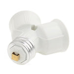 E27 to 2 E27 Light Bulbs Conversion Socket Double Lamp Socket, E27 to 2 E27