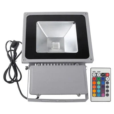 RGB LED Light with Remote Control, AC 85-265V, 80W RGB