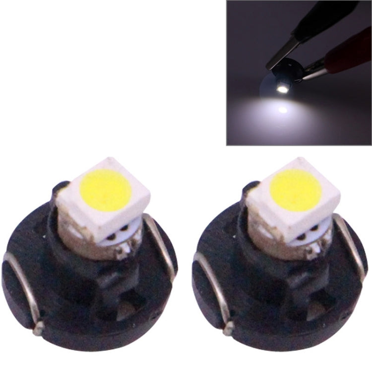 2 PCS T3 White Light 0.1W 5LM 1 LED SMD 3528 LED Instrument Light Bulb Dashboard Light for Vehicles, DC 12V, T3 0.1W