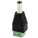 5.5mm x 2.1mm DC Power Male Jack to 2 Conductor Screw Down Connector for LED Light Controller