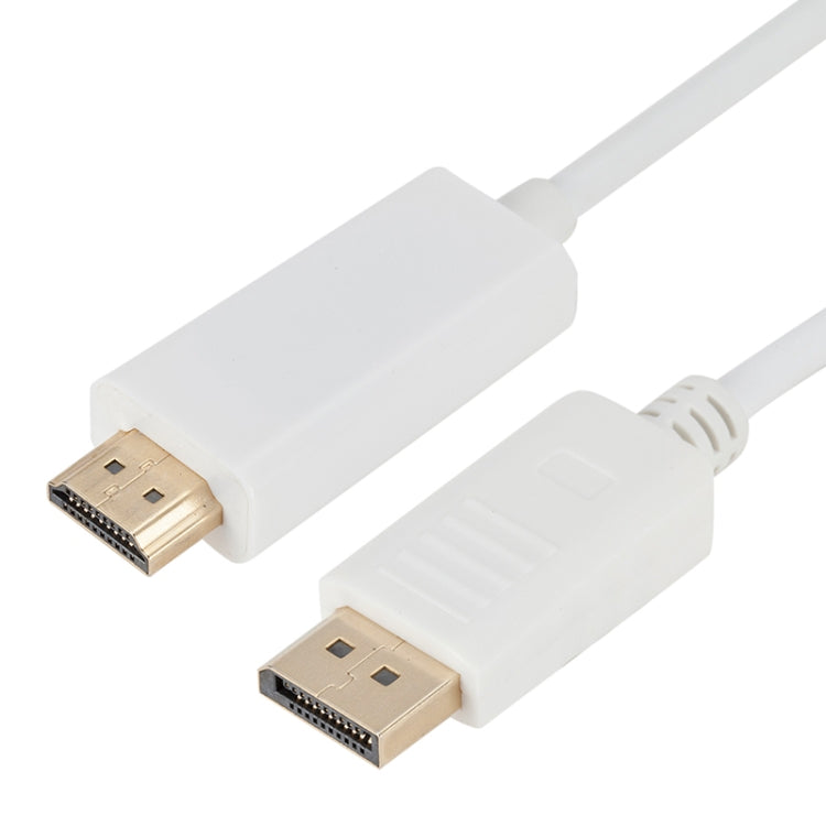 كابل محول من DisplayPort ذكر إلى HDMI ذكر، الطول: 1.8 متر، DP إلى HDMI ذكر أبيض، DP إلى HDMI ذكر (مطلي بالذهب)